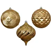 Kaemingk Figuur kunststof d20 cm lichtgoud a3 kerst Decoris