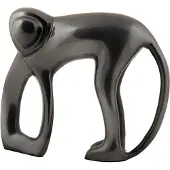 Present Time Decoratie Statue Monkey Metal Gun Metal