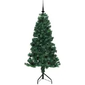 vidaXL Hoek Kunstkerstboom met 150 LED Groen 150 cm PVC en Metalen