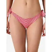 Pentik Gestreepte Lage Taille Braziliaanse Bikini Onderkant