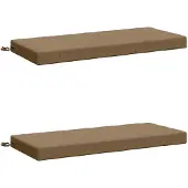 vidaXL Bankkussens SOEST 2 st 100% Polyester Taupe 120 x 50 x 8 cm