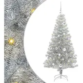 vidaXL Kerstboom met 150 LED met standaard Zilver 150 cm PET