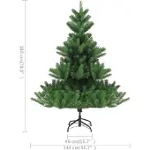 vidaXL Kunstkerstboom Nordmann met LED's en kerstballen 180 cm groen