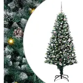 vidaXL - Kunstkerstboom - Groen - 150 - cm - PVC - en - Staal - en - Kunststof