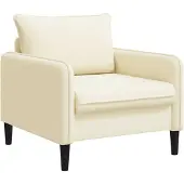vidaXL XL fauteuil Crèmekleurig fluweel