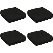 vidaXL 4-Piece Zitkussens VIANEN 4 st 100% Polyester Zwart
