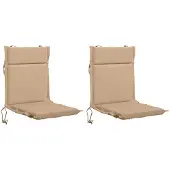 vidaXL Kussen voor lage rugstoel GEMERT 2 st 100% Polyester Zand