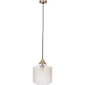Ptmd Nore Clear Carved Glass Hanging Lamp Small