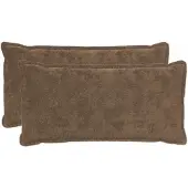 vidaXL Kussensloop 2 st HOUTEN Lichtbruin 40 x 80 cm Nep Konijnenbont