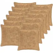 vidaXL Kussensloop 12 st HOUTEN Taupe 50 x 50 cm Nep Konijnenbont