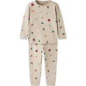Name it MINI pyjama met print - beige Jongens/Meisjes Stretchkatoen Ronde hals - maat 86