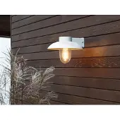 Konstsmide Wandlamp buiten MANI, dimbaar, wit / opaal, metaal, Modern, Wandlamp buiten