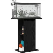 vidaXL Aquariumstandaard 60,5x36x72,5 cm spaanplaat zwart eikenkleurig