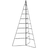 vidaXL Kerstdecoratie kerstboom 180 cm metaal zwart
