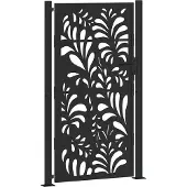 vidaXL Poort met golfontwerp 100x175 cm staal zwart