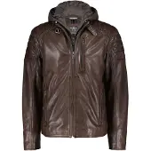 Donders 1860 Coldspire leren Biker Jacket - met afneembare capuchon