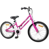 vidaXL Kinderfiets, 20 inch, geschikt voor kinderen van 6-11 jaar, roze en wit