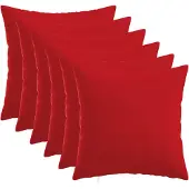 vidaXL Kussensloop 6 st HEERLEN Rood 30 x 30 cm Stof