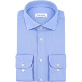 Profuomo Overhemd Brushed Herringbone Lichtblauw