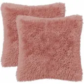 vidaXL Kussensloop 2 st HEERLEN Roze 45 x 45 cm PV Fleece