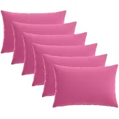 vidaXL Kussensloop 6 st HEERLEN Roze 40 x 60 cm Polyester