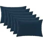 vidaXL Kussensloop 6 st HEERLEN Blauw 30 x 50 cm Microfiber Fleece