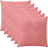 vidaXL Kussensloop 6 st HEERLEN Roze 55 x 55 cm fluweel