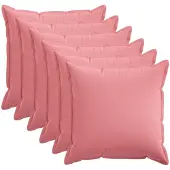 vidaXL Kussensloop 6 st HOUTEN Roze 55 x 55 cm Faux Linnen