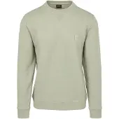 BOSS Trui BOSS Orange groen sweater met logopatch