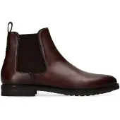 Manfield Bruine leren chelsea boots | Maat 42