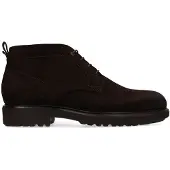 Manfield Bruine suède veterschoenen | Maat 42