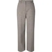 Y.A.S Pantalon 'YASChekka' chocoladebruin / zwart / wit