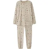 Name it Nachtkledij taupe / donkergroen / rood / wit