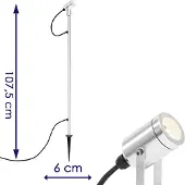 Konstsmide Tuinspot Monza 107cm - 3000K metaalgrijs