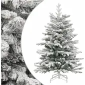 vidaXL - Kunstkerstboom - met - scharnieren - en - sneeuw - 150 - cm