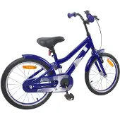 vidaXL Kinderfiets, 18 inch, geschikt voor kinderen van 5-7 jaar, donkerblauw