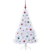 vidaXL Kunstkerstboom met 150 LED Wit 150 cm PVC en Staal
