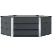 vidaXL Plantenbak Antraciet 129 x 129 x 45 cm Staal