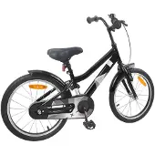 vidaXL Kinderfiets, 18 inch, geschikt voor kinderen van 5-7 jaar, zwart