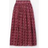 Sissy-Boy Donkerrode Rok Met Bloemenprint | Maat: M