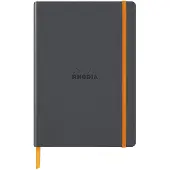 Rhodia Notitieboek Rhodia A5 lijn 80 vel 90gr titanium