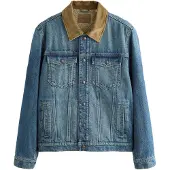 Next Winterjas blauw denim