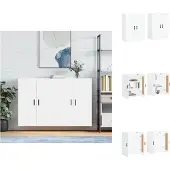 vidaXL Wandkast, wit, 69,5 x 34 x 90 cm, van houtvezel