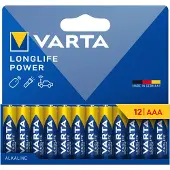 Varta 4903121782, Alkaline batterij "LONGLIFE POWER", type Micro AAA, 12 stuks