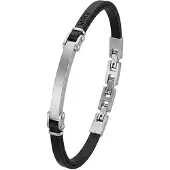 JOOP! Armband zwart / zilver