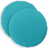 vidaXL Kussensloop 2 st HEERLEN Turquoise Ø 50 cm Polyester