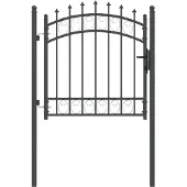 vidaXL Hekpoort met spijkers EMMEN 104 x 97 cm Vergrendelbaar