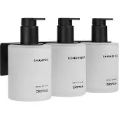 Blomus Kirei glasflessen inkl. wandhouder 3-pack Wit, gelijmd
