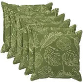 vidaXL Kussensloop 6 st HOUTEN Blad Design 60 x 60 cm Polyester