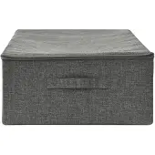 vidaXL Opbergbox 70x40x18 cm stof antracietkleurig